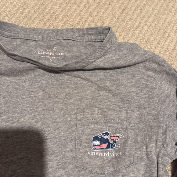 2!! Vineyard Vines Grey Long sleeve cotton shirts child size 6 - Picture 11 of 11